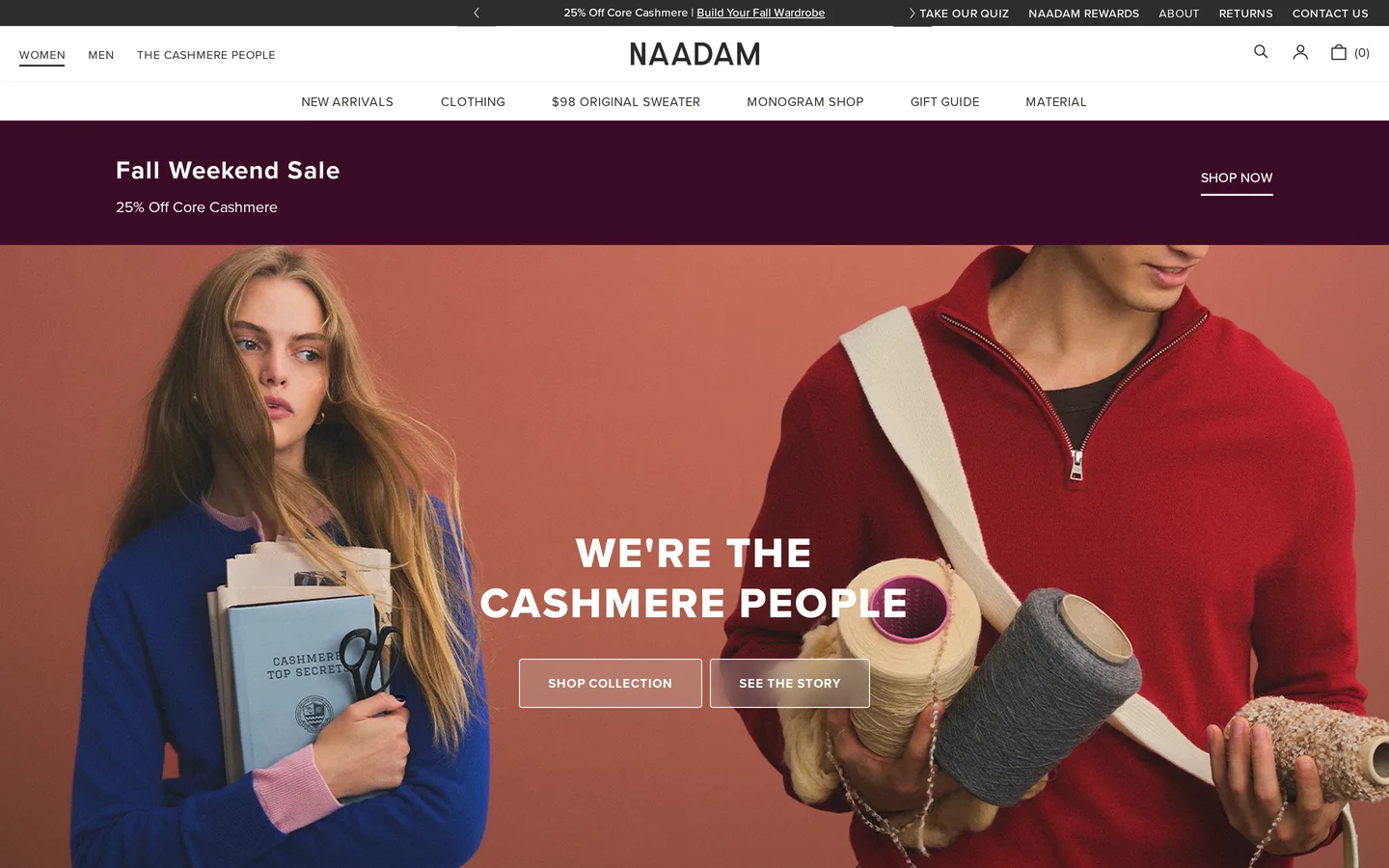 Naadam — actual live website homepage